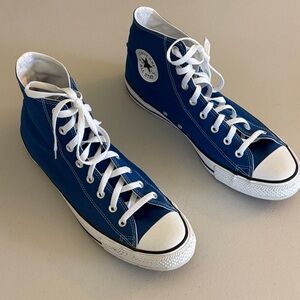Converse High Top Sneakers - Royal Blue and White.